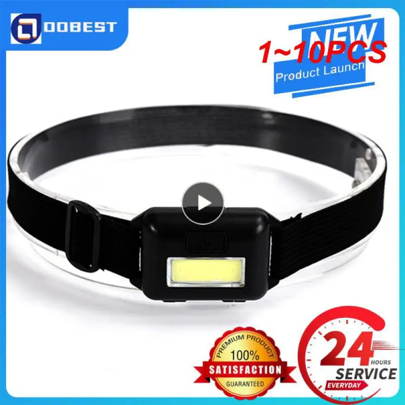 

1~10PCS Mini Headlamps Portable COB LED Headlight with 3 Modes Outdoor Mini Head Lamp for Camping Hiking Fishing Adventure