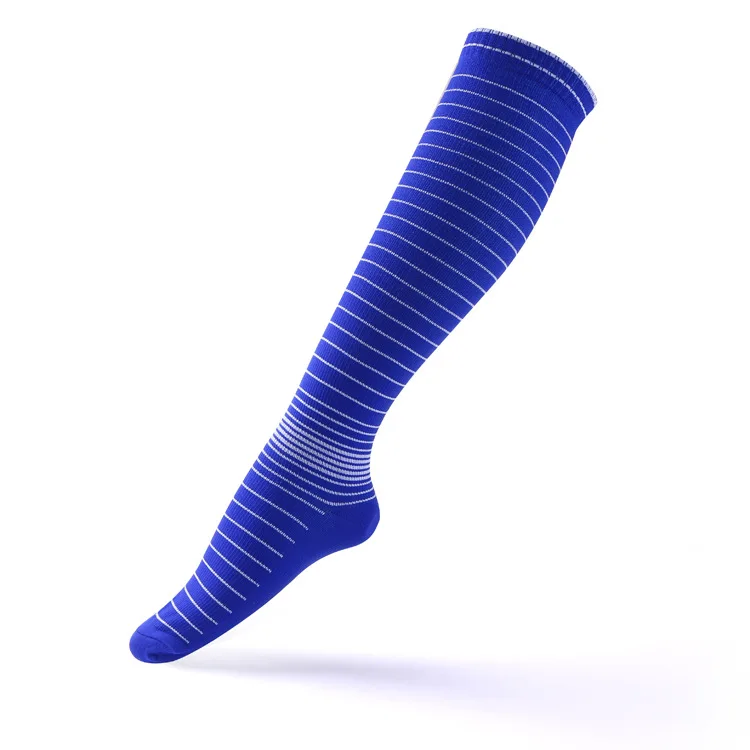 Men's Elastic Compression Socks knee-high Striped Sports Long Compression Ankle Socks Quick Dry Socks Running Socks Sokken