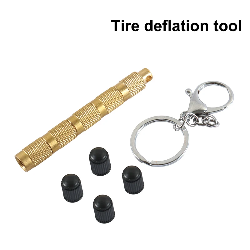 Дефлятор для шин 4 в 1 твердая латунь удобное хранение и использование