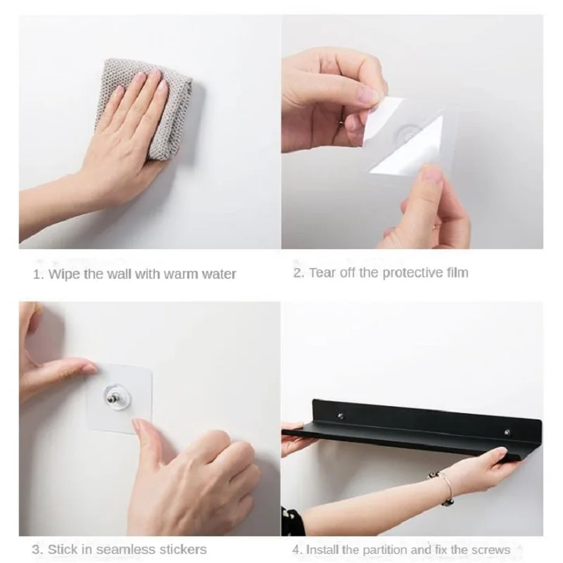 Ванная полка 30-50 см, кухонная стенная полка, держатель для душа, стеллаж для хранения, полка для полотенец, крючки для халатов, аксессуары для дома.