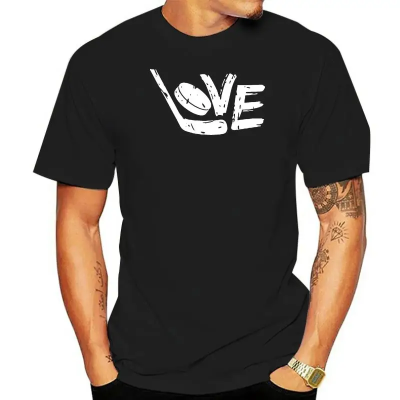 

man t shirt Love Hockeyer Stick Puck - Sporters Fan Mens T-Shirt