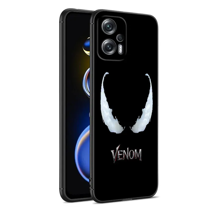 Venom Marvel Black Silicone Phone Case For Xiaomi POCO X3 X4 NFC F4 GT F5 F6 M4 M6 X5 X6 NEO Pro 5G M5