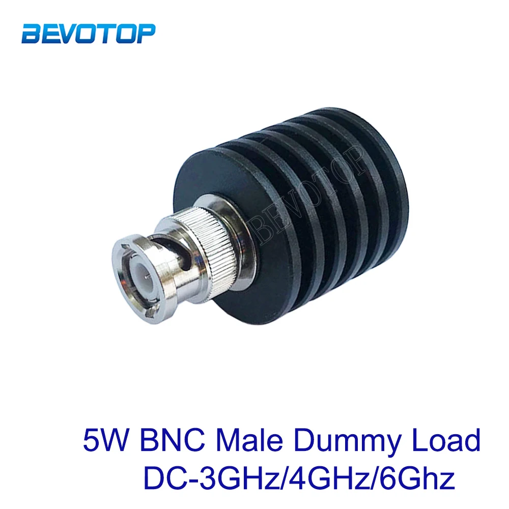 

1Pcs BNC Male Plug 10W DC-3GHz/4GHz/6GHz 50Ohm Connector RF Coaxial Termination Dummy Load Nickel Plated RF Accessories