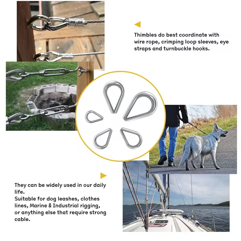 Кольцевые зажимы для наперсток из нержавеющей стали 304 10 шт