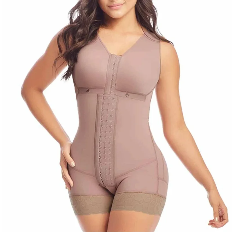 Shapewear For Women Hook And Eye Closure Tummy Control Adjustable Breast Support Bodysuit Bodyshaper
