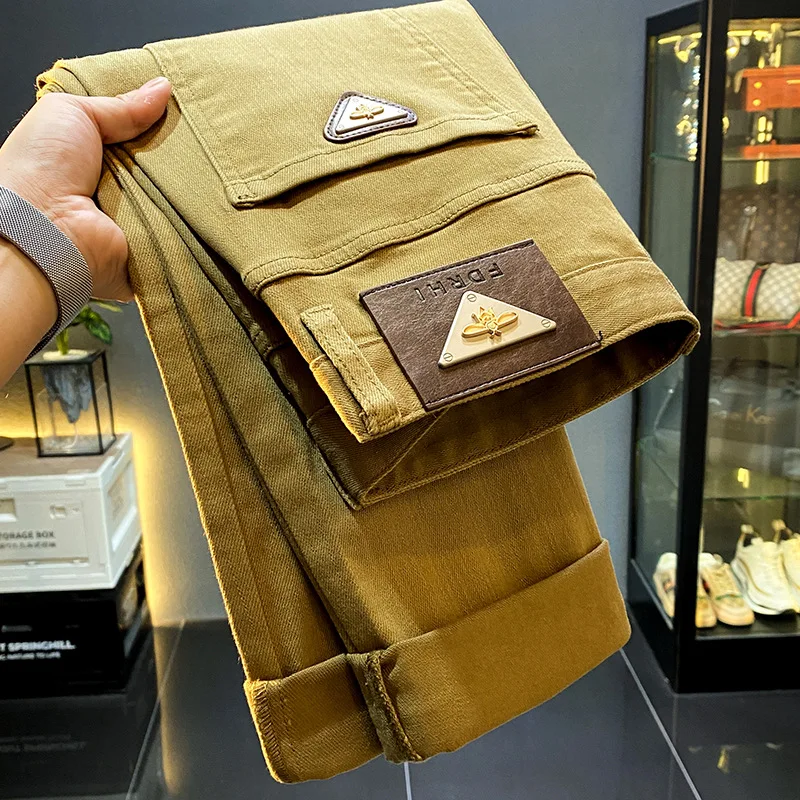 Высококачественные повседневные Черные джинсы мужские осенние 2024 Новые