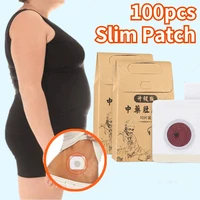 100pcs chinese medicine weight loss navel sticker magnetic detox adhesive fat burning slimming patch emagrecedor slim patches