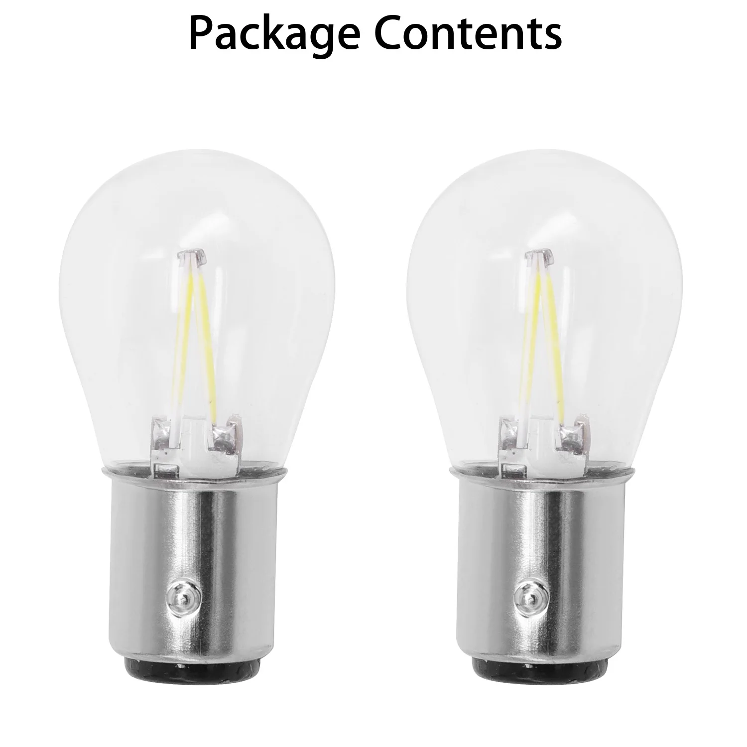 

2PCS Car Light Bulb Filament Chip P21w Ba15s 1156 Led Auto White 1157 12v Led Instructions Lamp Reverse Turning