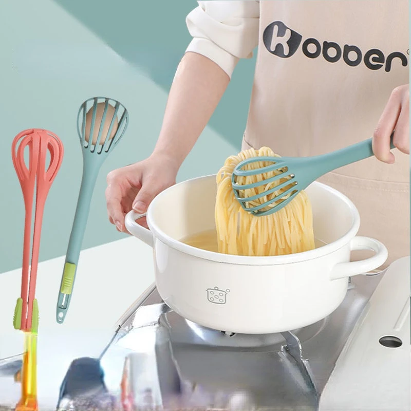 

Multifunctional egg beater household kitchen three-in-one manual egg beater mixer fishing noodles and eggs food clamp spoon