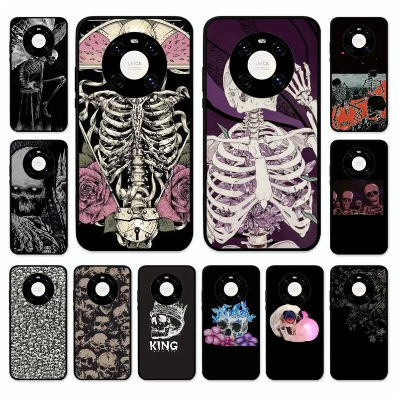 

Horror Skull Gothic Fashion Skull Phone Case For Huawei Nova 7 Se 5 3i 3e 3 2 5i Mate 10 20 Lite 30 40 Pro 20x 9 Cover