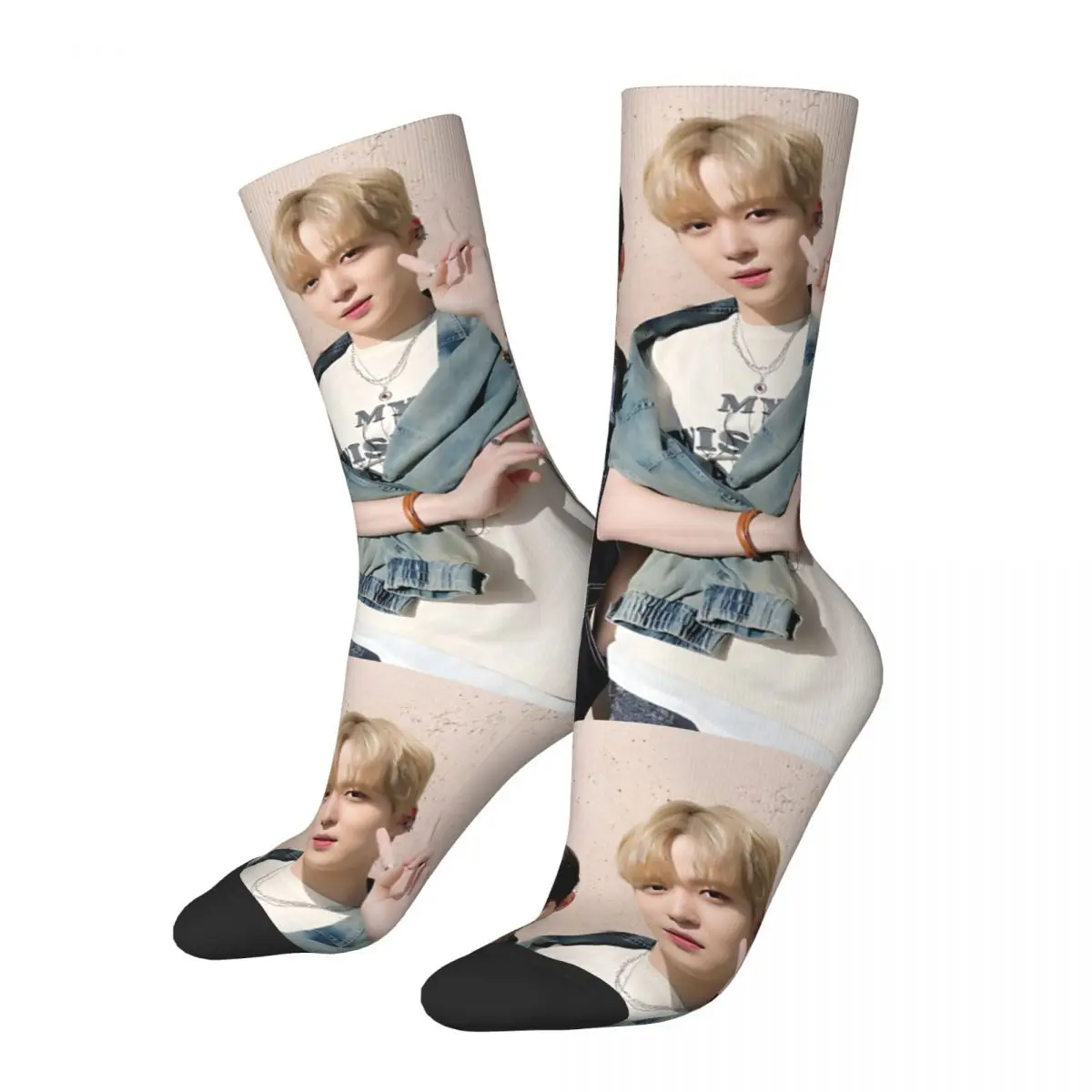 Мужские носки ATEEZ Yeosang Yunho винтажные бесшовные короткие в уличном стиле Харадзюку