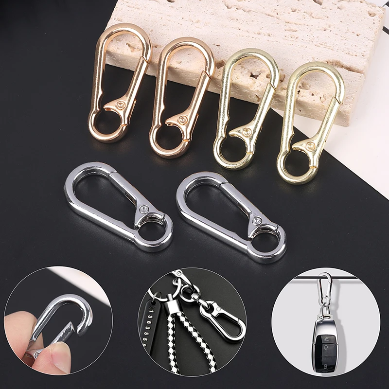 

2Pcs/set Metal Keychain Clasp Hook Carabiner Keyring Snap Buckle Lanyard Jewelry DIY Bag Accessories