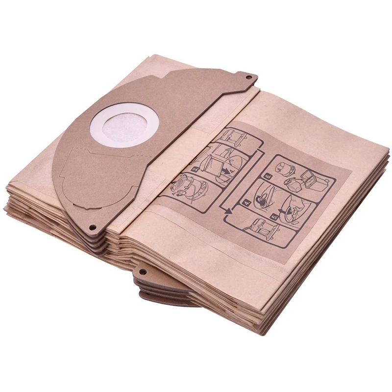 

10-Pack Dust Bag Vacuum Bag Filter For Karcher A2000 To A2099 And WD2.000 To WD2.399 Ref. 6.904-322.0