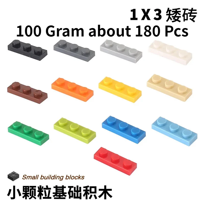 

Пластина для конструктора 1x3, 100 г/пакет, около 180 шт.