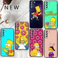 disney the simpsons family for samsung galaxy s22 s21 s20 fe ultra pro lite s10 5g s10e s9 s8 plus s7 edge black phone case
