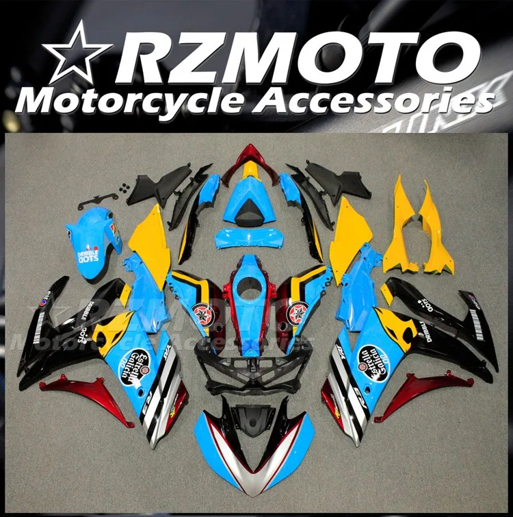 

4 подарка, новый комплект обтекателей из АБС-пластика для YAMAHA YZF-R3 15 16 17 18 YZF-R25 R3 R25 2015 2016 2017 2018, комплект обтекателей небесно-голубого цвета