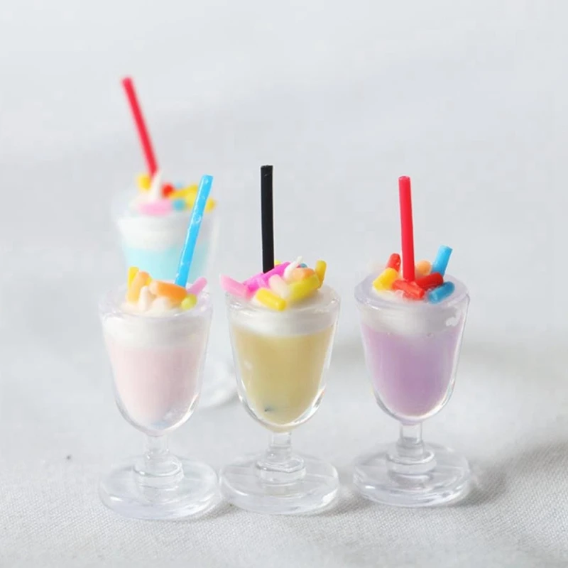 Полимерная глина чашка для чая с молоком мороженого фруктовый сок смола кабошон