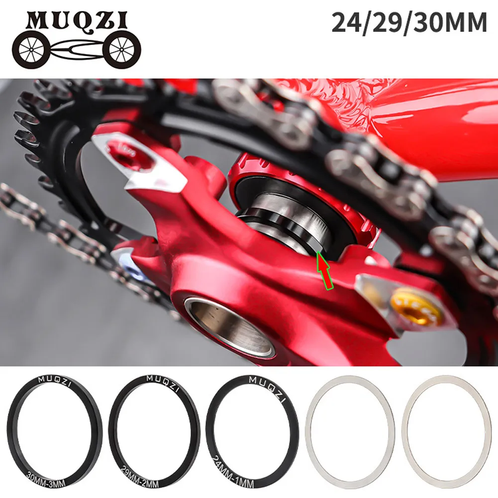 

6pcs Bike Bicycle Bottom Bracket Crankset Washer 24/29/30mm For BB86/91/92/BB30 Road Bike Bicycle Accessories Equipments Parts