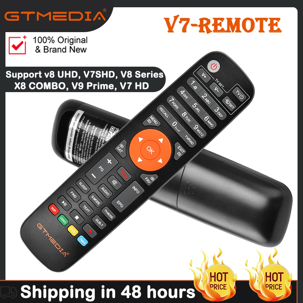 [Подлинный] HD спутниковый ТВ-приемник с дистанционным управлением для Gtmedia v8 UHD и