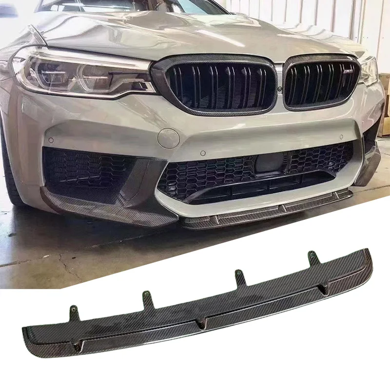 

Dry Carbon Fiber Head Chin Shovel Guard Styling FRP Prime Front Bumper Middle Lip Spoiler For BMW 5 Series F90 M5 2018 2019