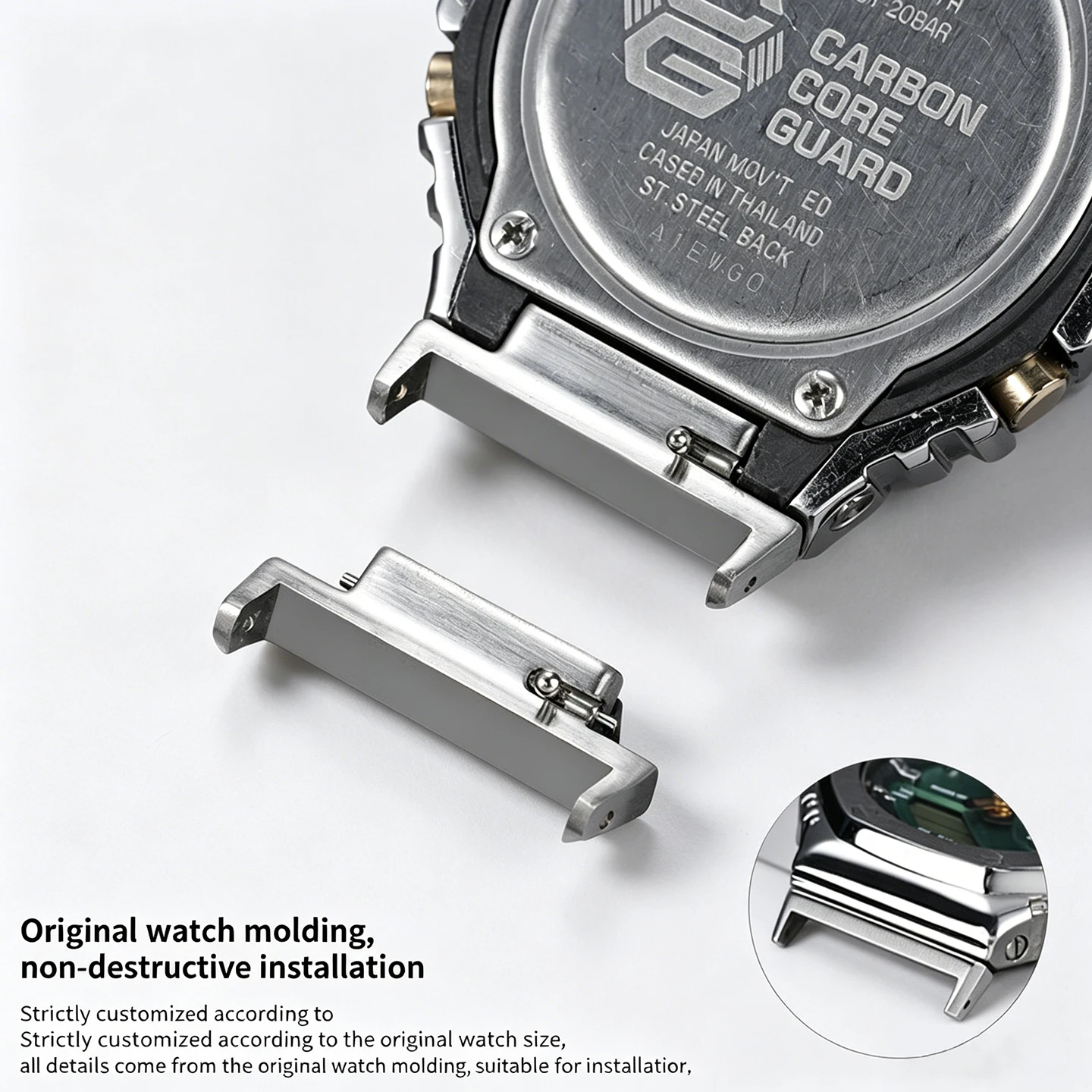 Фото Аксессуары для часов Casio G-SHOCK 5611 GA-2100 GM-2100 GBM-2100: соединительные звенья, адаптер для ремешка 16 мм на 22 мм, коннектор для ремешка, конвертер. №4