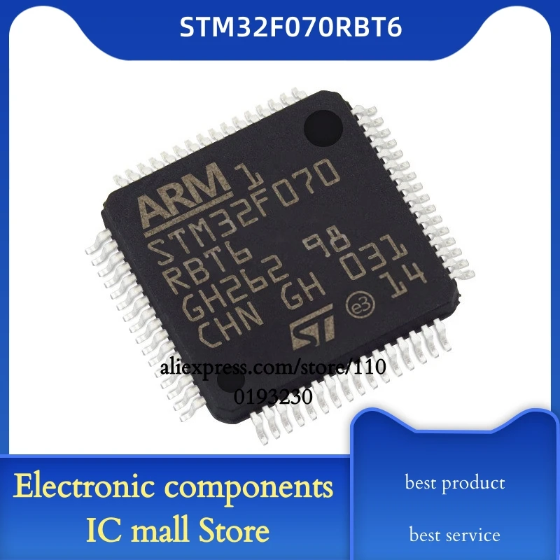 5 шт./лот STM32F070RBT6 STM32F070 IC MCU 32 бит 128 Кб FLASH 64LQFP |