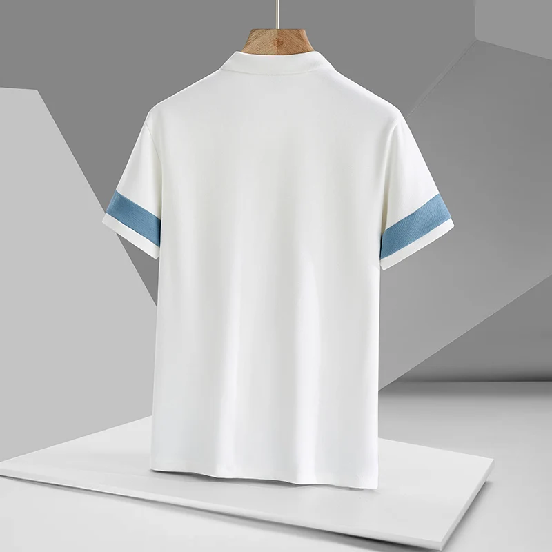 2023 New Men's Summer Short Sleeve Colored Polo Shirt Men's Leisure Business Polo Collar Short Sleeve T-shirt Golf Men's Wear