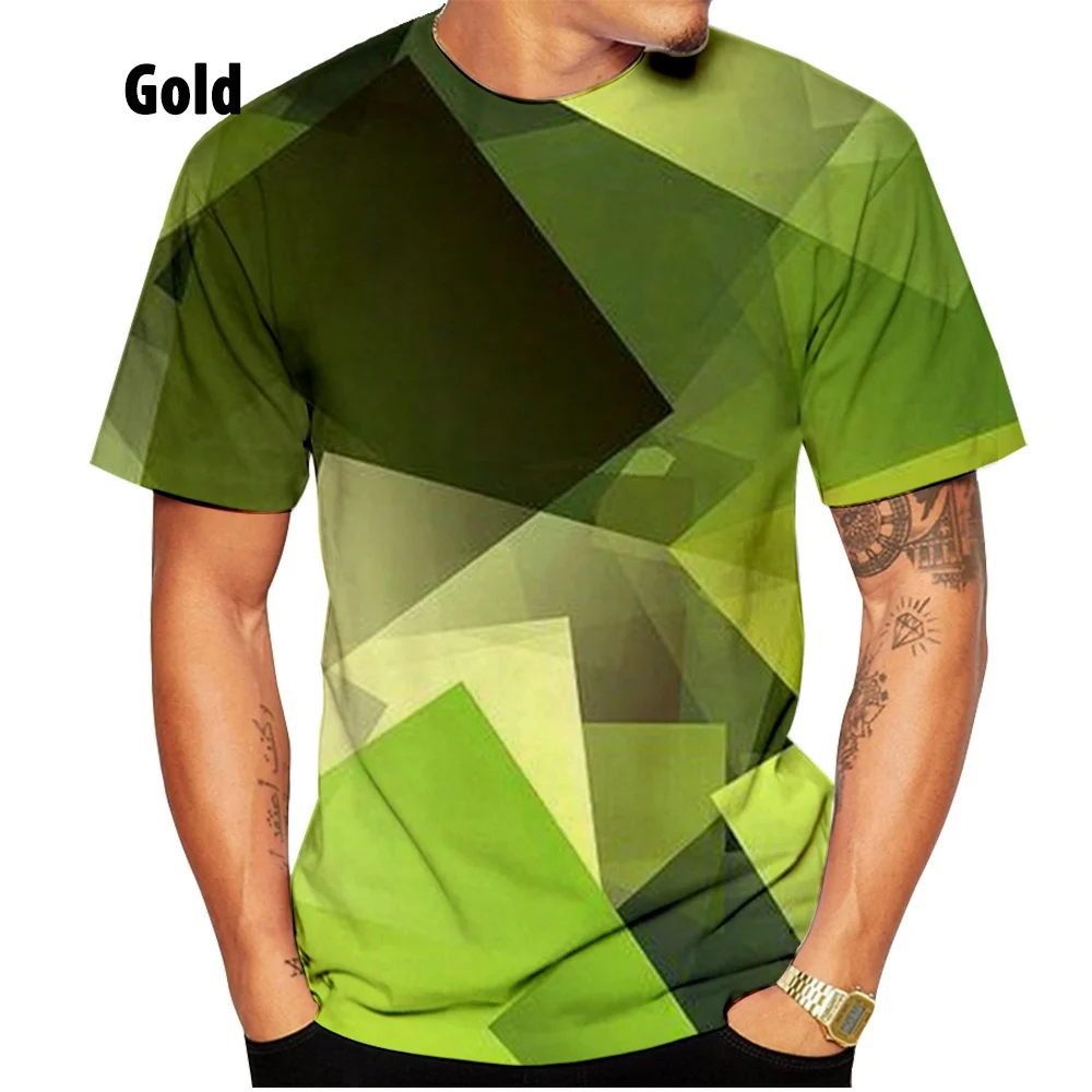 

Personality Geometric Vertigo 3D Printed T Shirts Men/Women Fashion Casual Tee Shirt