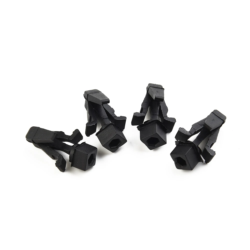 10pcs Clips Fastener Originly Replacement Stable Anti-aging Apply To Grille Black