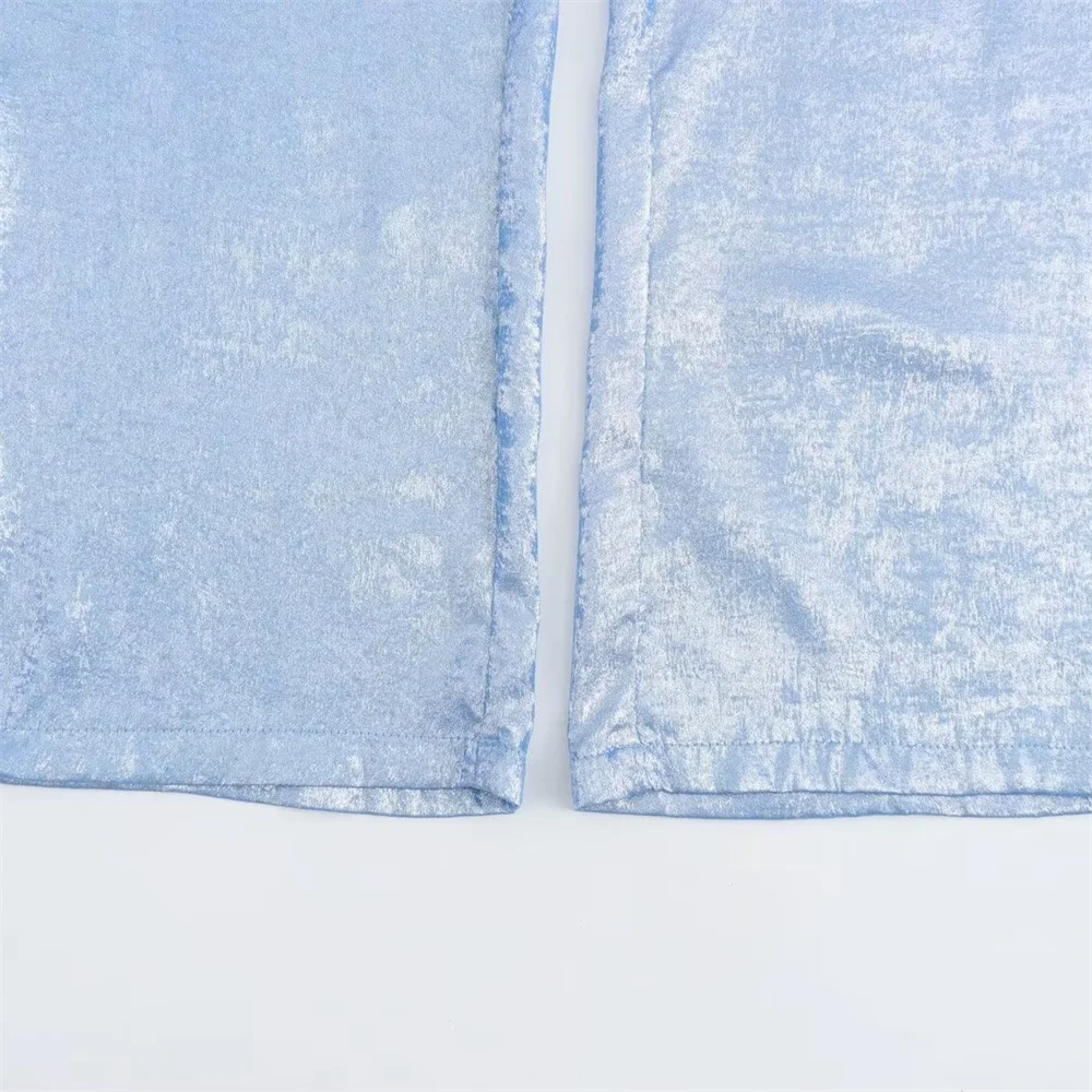 Женские Широкие Брюки Zarb Повседневные До Щиколотки С Высокой Талией И Шнурком