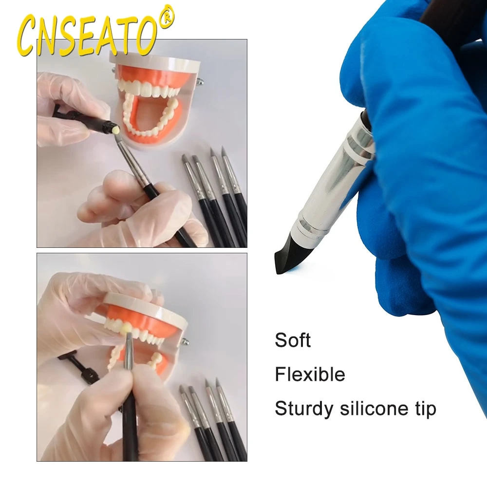 5 шт. зубная кисть из смолы ручка для дизайна ногтей кисти формирования