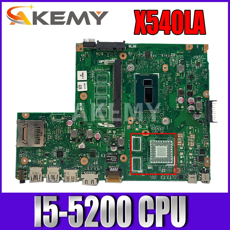 

AKEMY X540LA original mainboard For Asus VivoBook X540LJ X540LA F540L A540L with i5-5200U Laptop motherboard