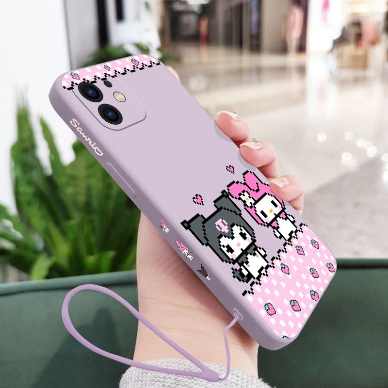 

Sanrio My Melody Phone Case For Samsung A81 A53 A50 A12 A22S A52 A52S A51 A72 A71 A32 A22 A20 A30 A21S A02S A11 4G With Lanyard
