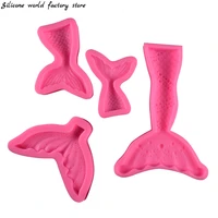 silicone world mermaid tail silicone mold clay plaster mold chocolate fondant cake molds candy molds decorating tools pendant
