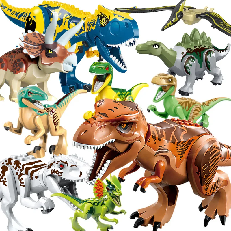 

Большой Собранный конструктор динозавр Тираннозавр Рекс, Детский конструктор «сделай сам», динозавр, мировая сцена, коллекция, хобби, игруш...