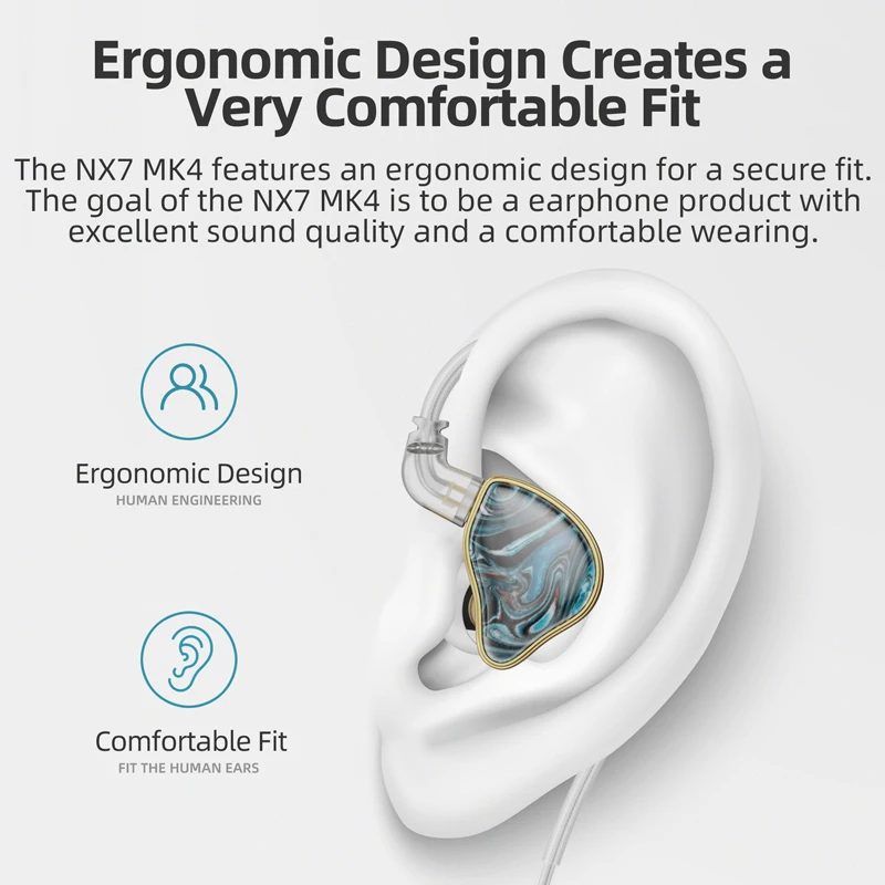Гибридная гарнитура NiceHCK NX7 MK4 3 5 мм/4 4 мм 7 драйверов Hi-Fi наушники монитор студийная