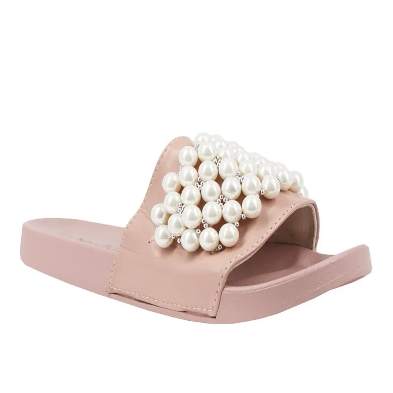 

Women's Imitation Pearl Embellished Pool Slide