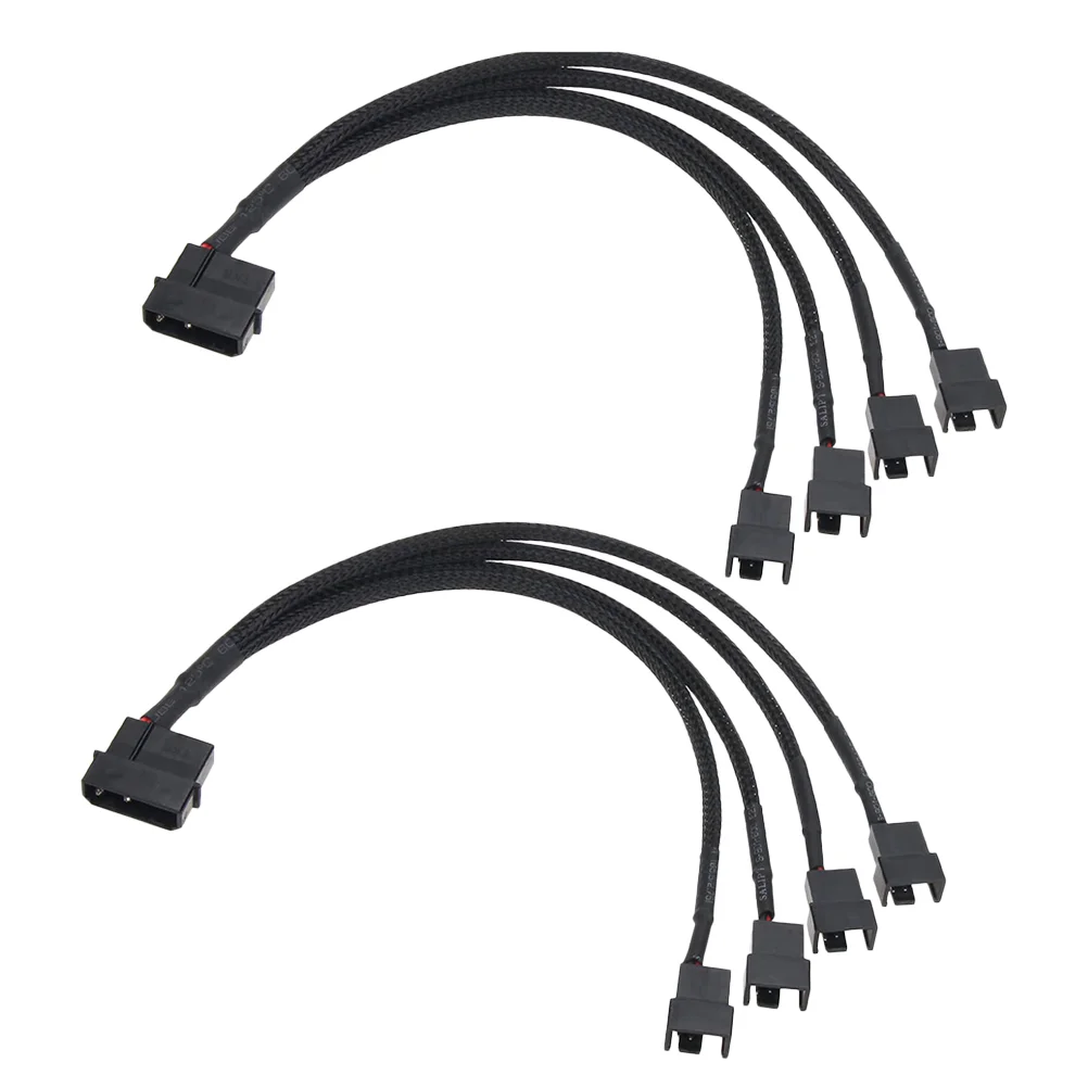 

Fan Cable Converter Splitterextension Power Cooling Case Pcadapter Cpu Braided Y Cord Fans Computer Way