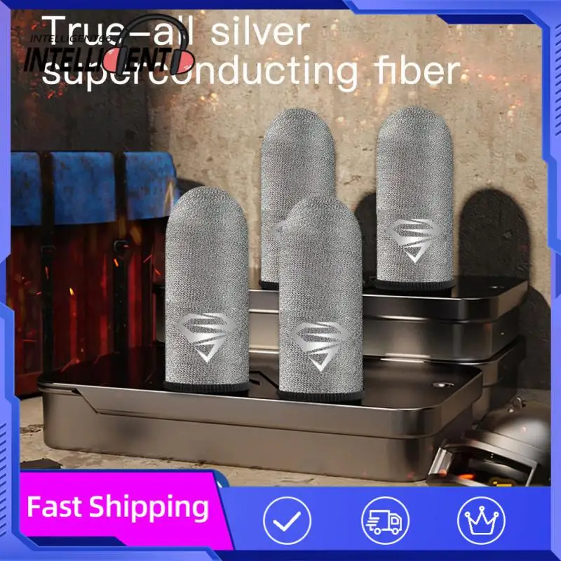 

Silver Fiber Finger Cots Non-slip Touch Screen Fingertip Cover Gloves Sweatproof Mobile Game Fingertip Gloves Gaming Accessorie