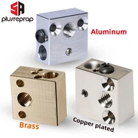 cr10 aluminum brass plated copper heated block for ender 3 cr10 ender3 v2 3d printer extruder hotend mk8 nozzles