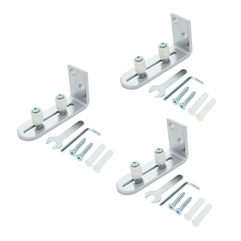 

Best 3X Floor Guide For Bottom Of Sliding Barn Doors Adjustable Wall Mount Stay Roller Guide Ball Bearings