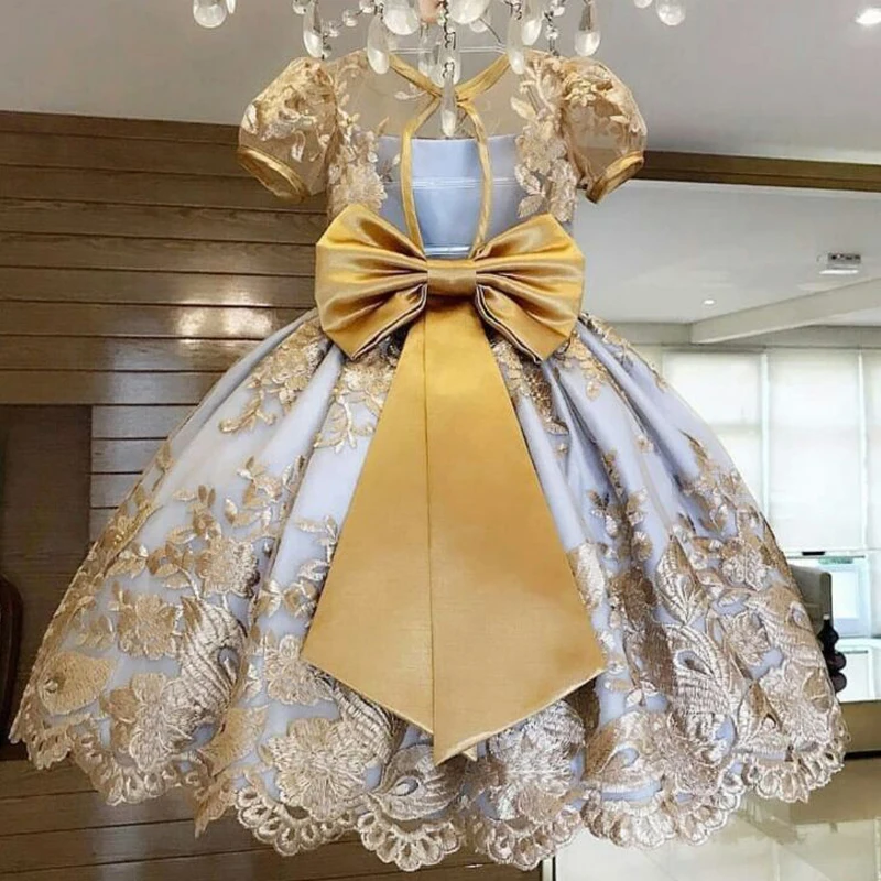 

Girls Dress Elegant New Year Princess Children Party Dress Wedding Gown Kids Dresses for Girls Birthday Party Dress Vestido Wear