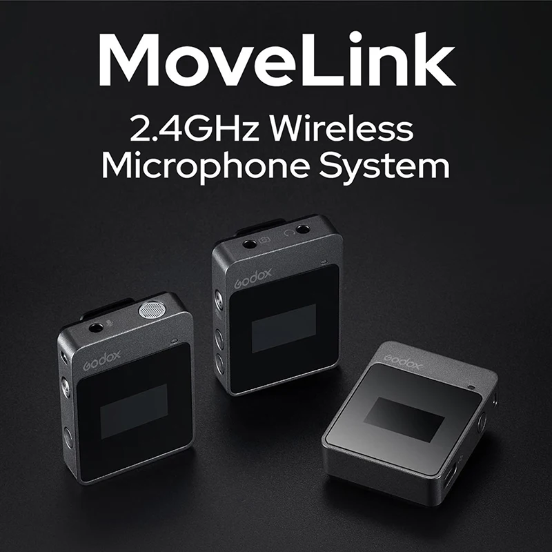 Беспроводной петличный микрофон Godox MoveLink M1 M2 2 4 ГГц для DSLR-камер видеокамер