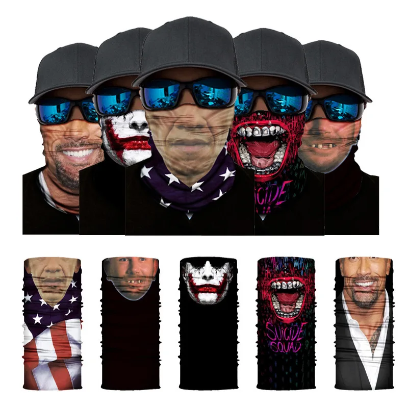 

Pattern Series Seamless Magic Bandana Multifunctional Windproof Sunscreen Mask Sports All-match Riding Scarf