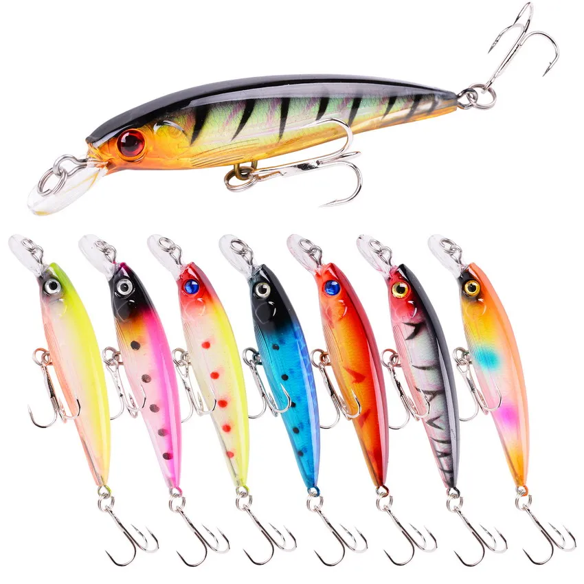 

8PCS Minnow Fishing Lure 90mm 7.4g Hard Bait Wobbler Jig Bait Crankbait Carp Striped Bass Pesca Fishing Tackle SwimBait