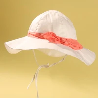 sun hat for kids aivcopb little children summer outdoor cap boy girl beach bucket hat baby solid color anti uv bow