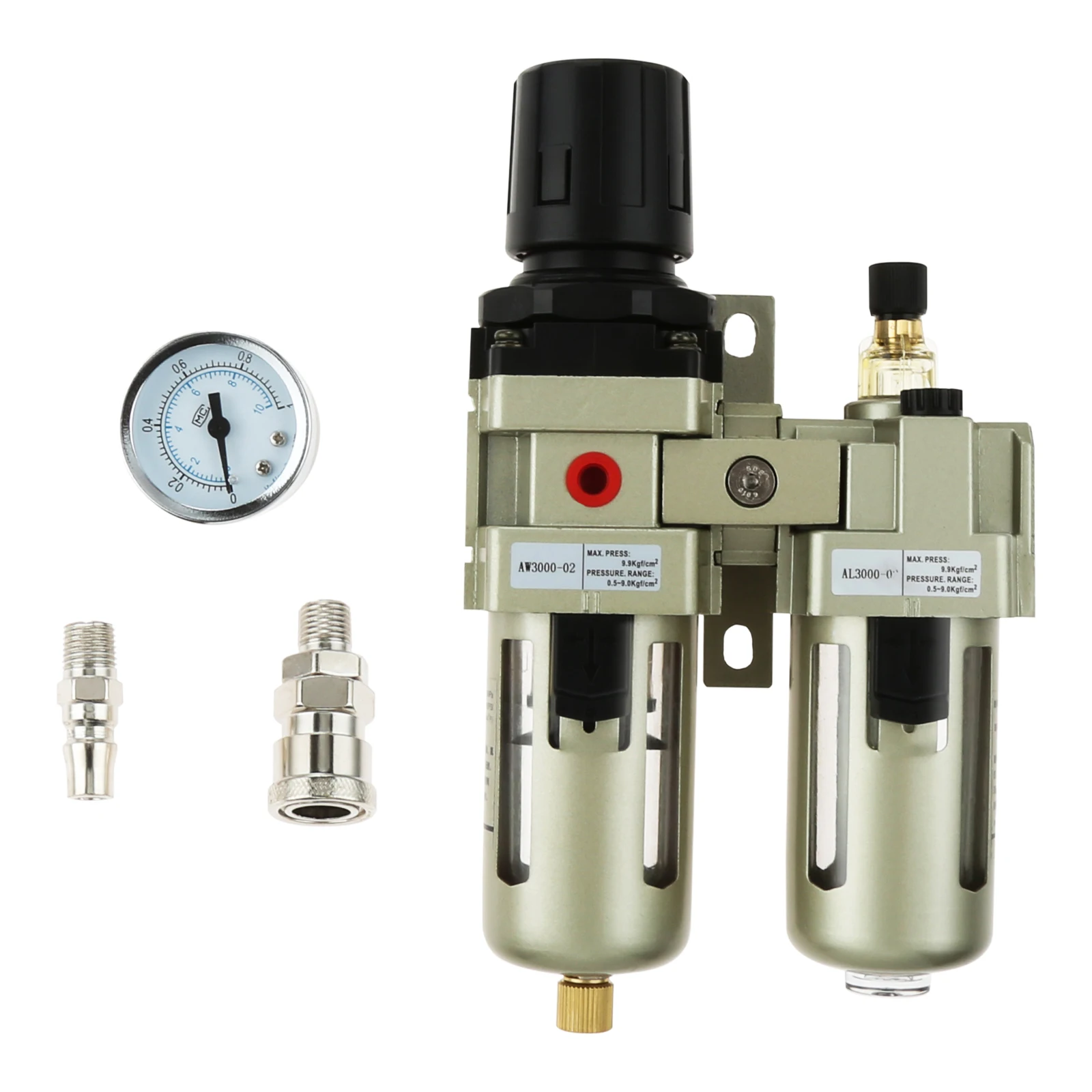 AC3010-02 Air Source Treatment Pneumatic Compressed Air Filter Pressure Regulator Lubricator