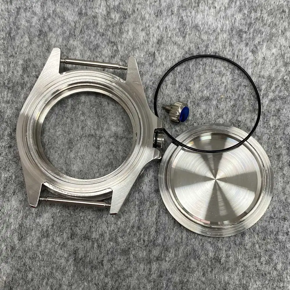 40mm Watch Case Small Pig Mouth NH35 Watch Case Aluminum Ring Flat Sapphire Glass Is Suitable for NH35/36/4R36/7S Movement