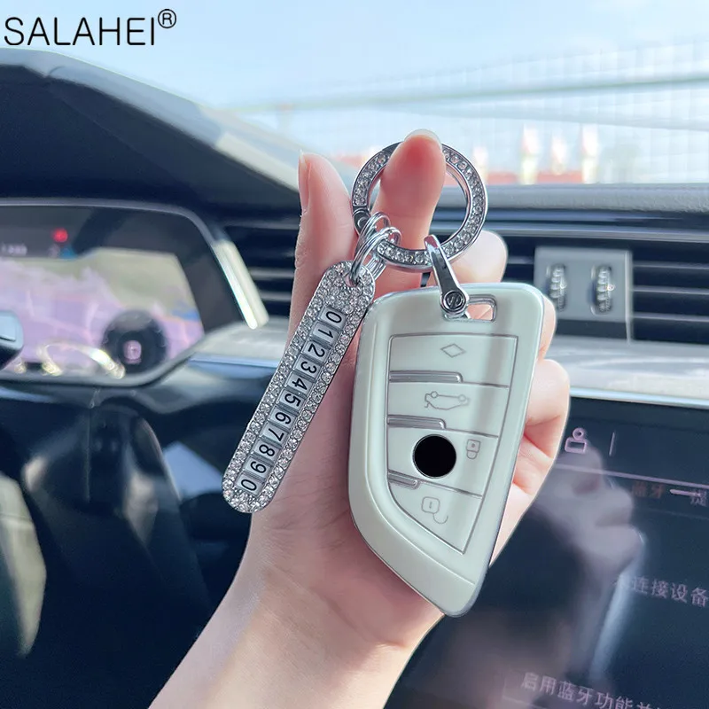 

Keychain Car Key Case New Soft TPU Skin Cover Holder For BMW F30 F31 F32 F34 F20 F21 F07 F10 1 3 5 7 Series Protect Accessories
