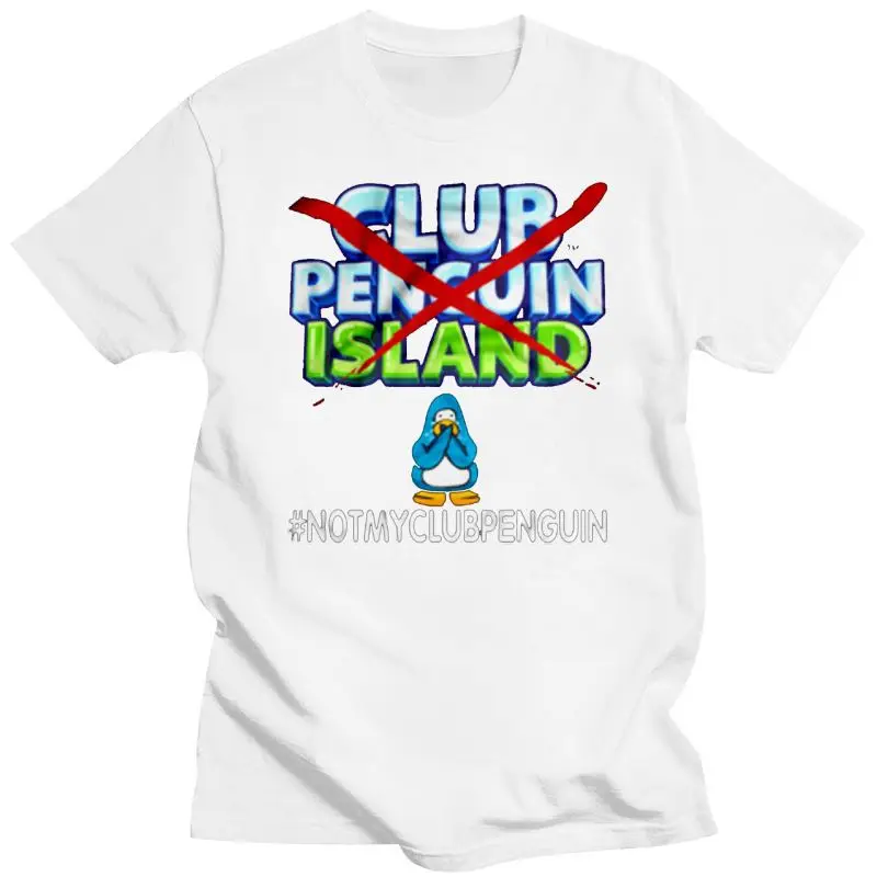 

Новинка Мужская Футболка Клубная остров пингвина # NotMyClubPenguin Женская Мужская футболка